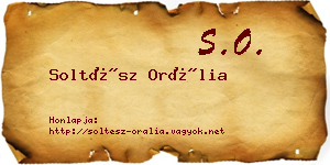 Soltész Orália névjegykártya
